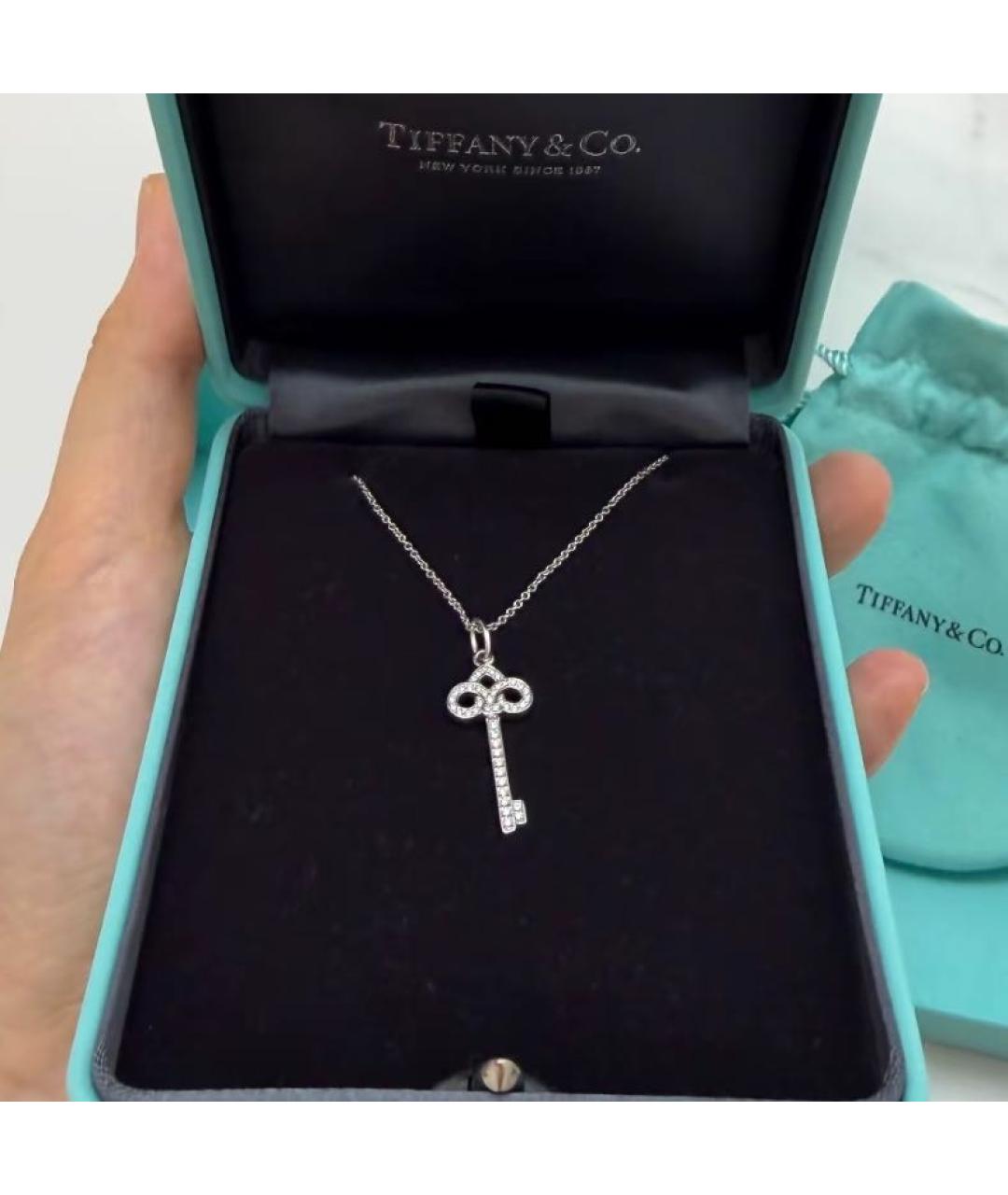 TIFFANY&CO Серебряное платиновое колье, фото 4