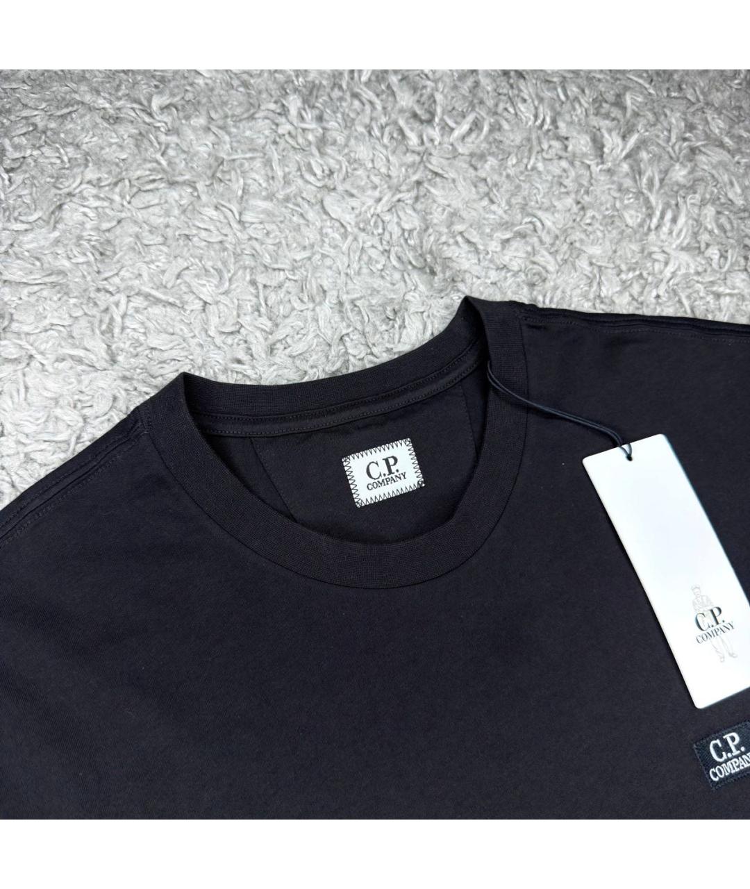 CP COMPANY Черная хлопковая футболка, фото 3