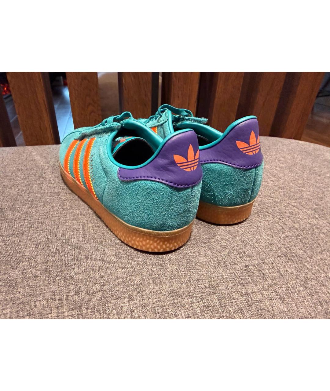 ADIDAS Бирюзовые замшевые кеды, фото 4