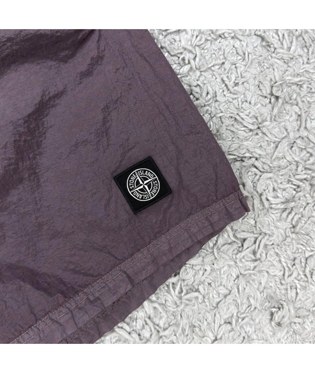 STONE ISLAND Коралловые нейлоновые шорты, фото 4