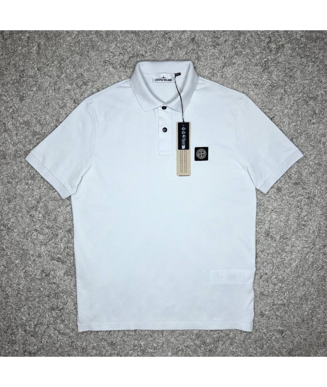 STONE ISLAND Голубое хлопковое поло с коротким рукавом, фото 6