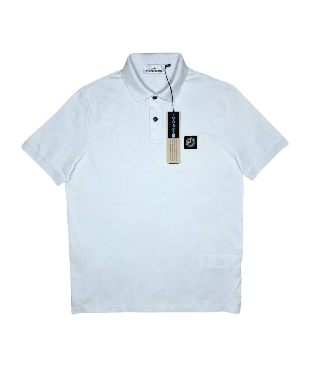 STONE ISLAND Голубое хлопковое поло с коротким рукавом, фото 1