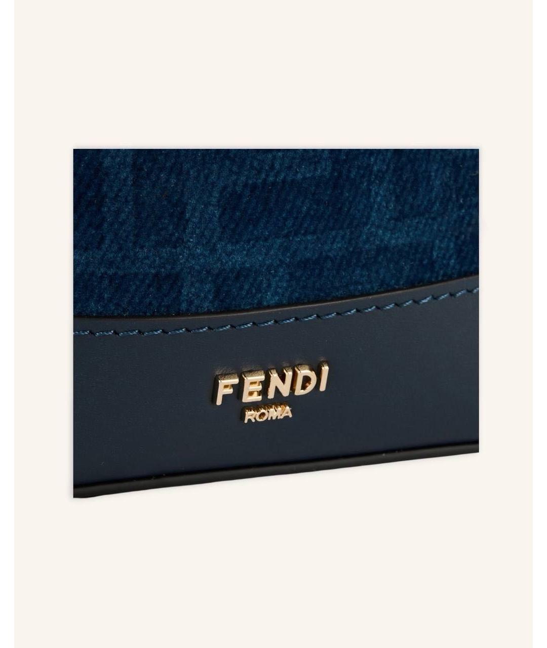 FENDI Темно-синяя сумка с короткими ручками, фото 6