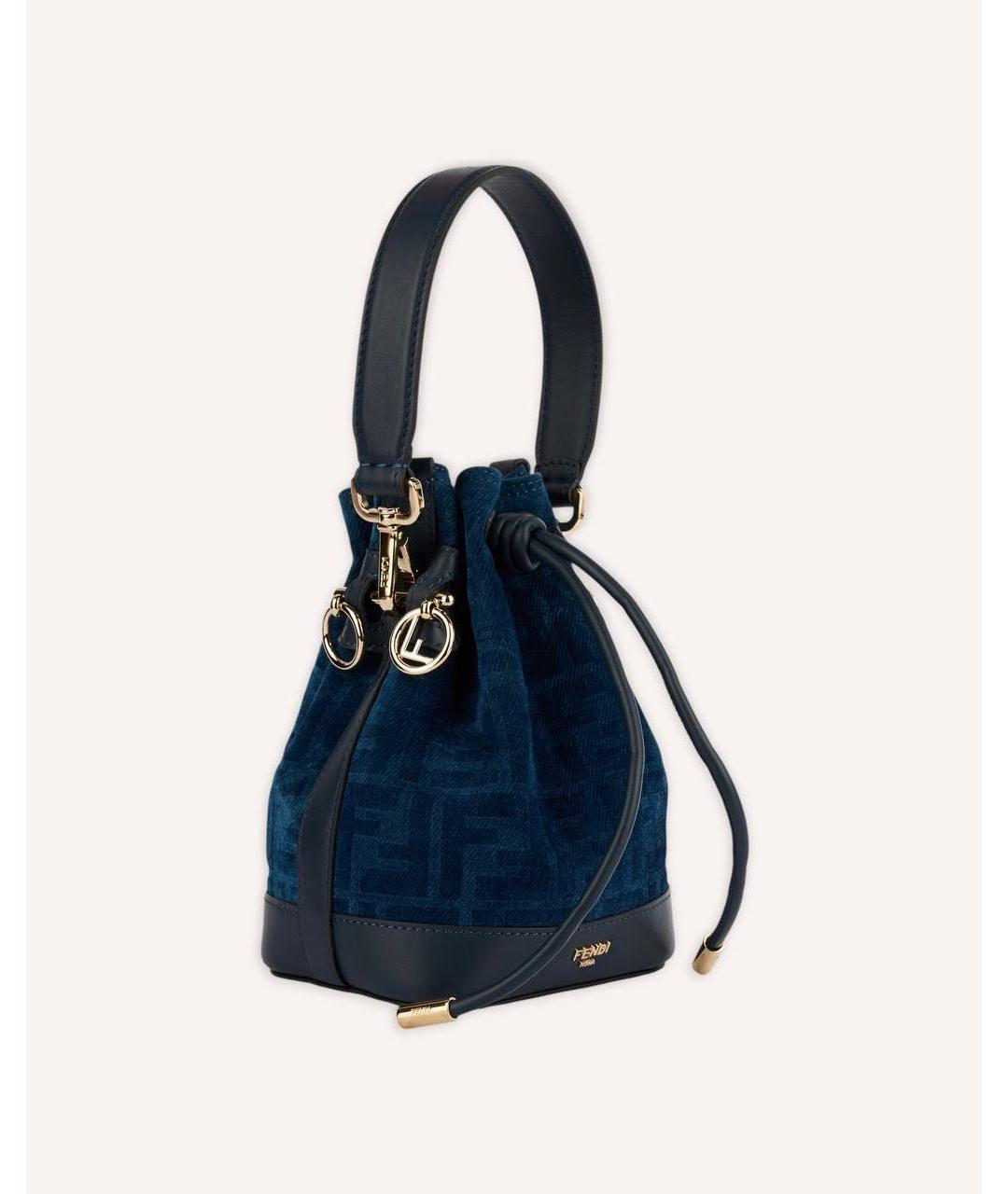 FENDI Темно-синяя сумка с короткими ручками, фото 2