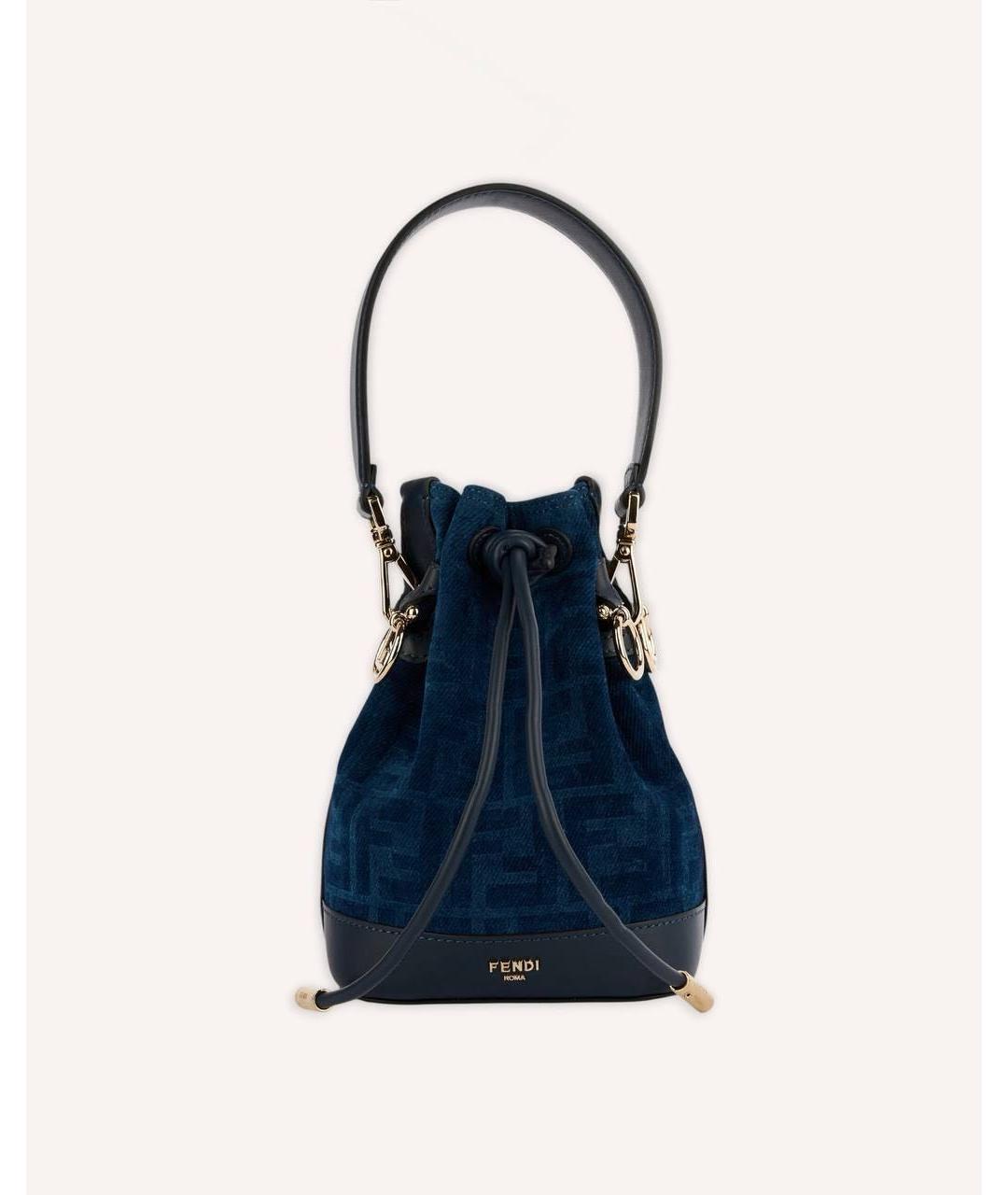 FENDI Темно-синяя сумка с короткими ручками, фото 8
