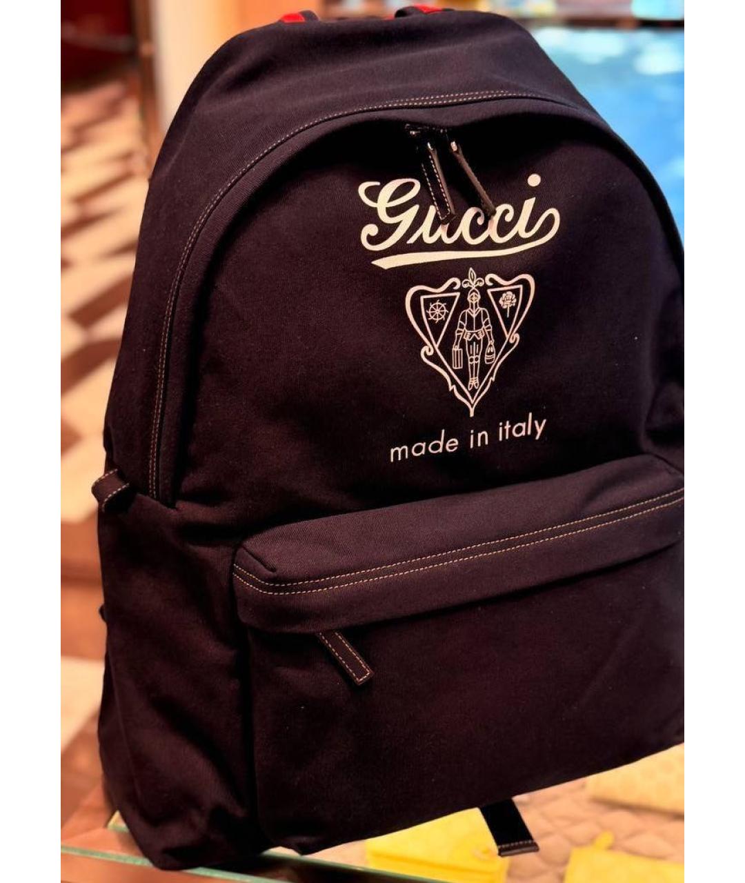 GUCCI Темно-синий рюкзак из канвы, фото 8