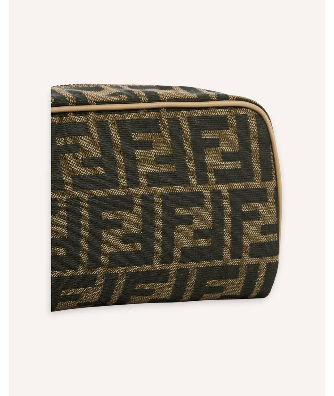 FENDI Коричневая косметичка, фото 4