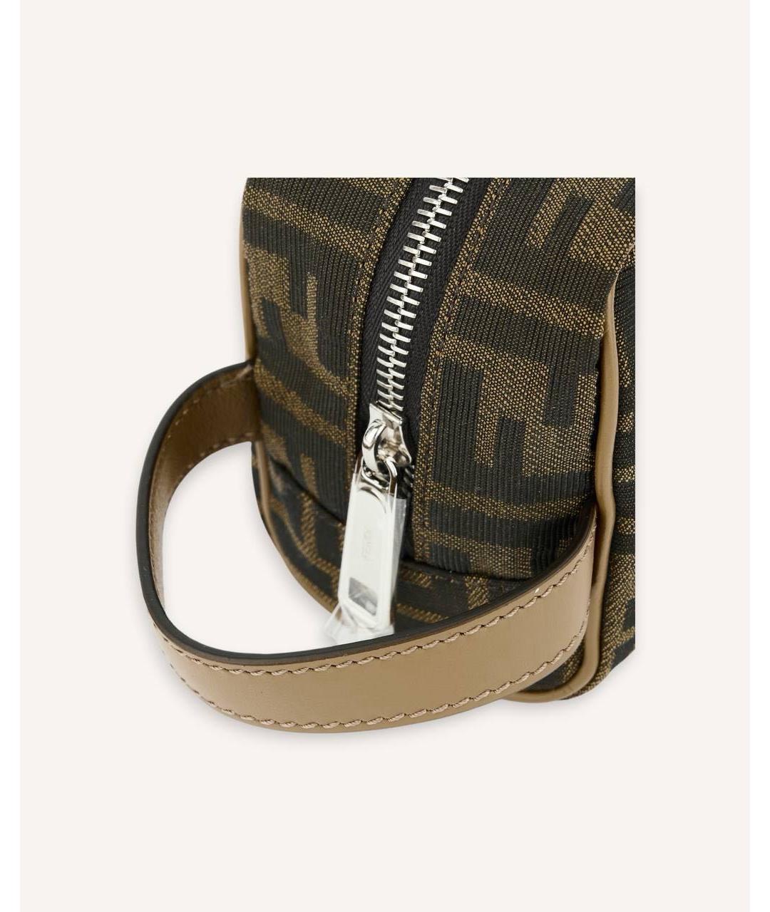 FENDI Коричневая косметичка, фото 5
