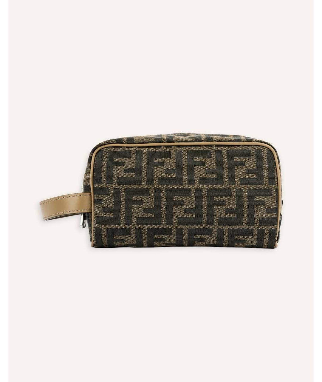 FENDI Коричневая косметичка, фото 7