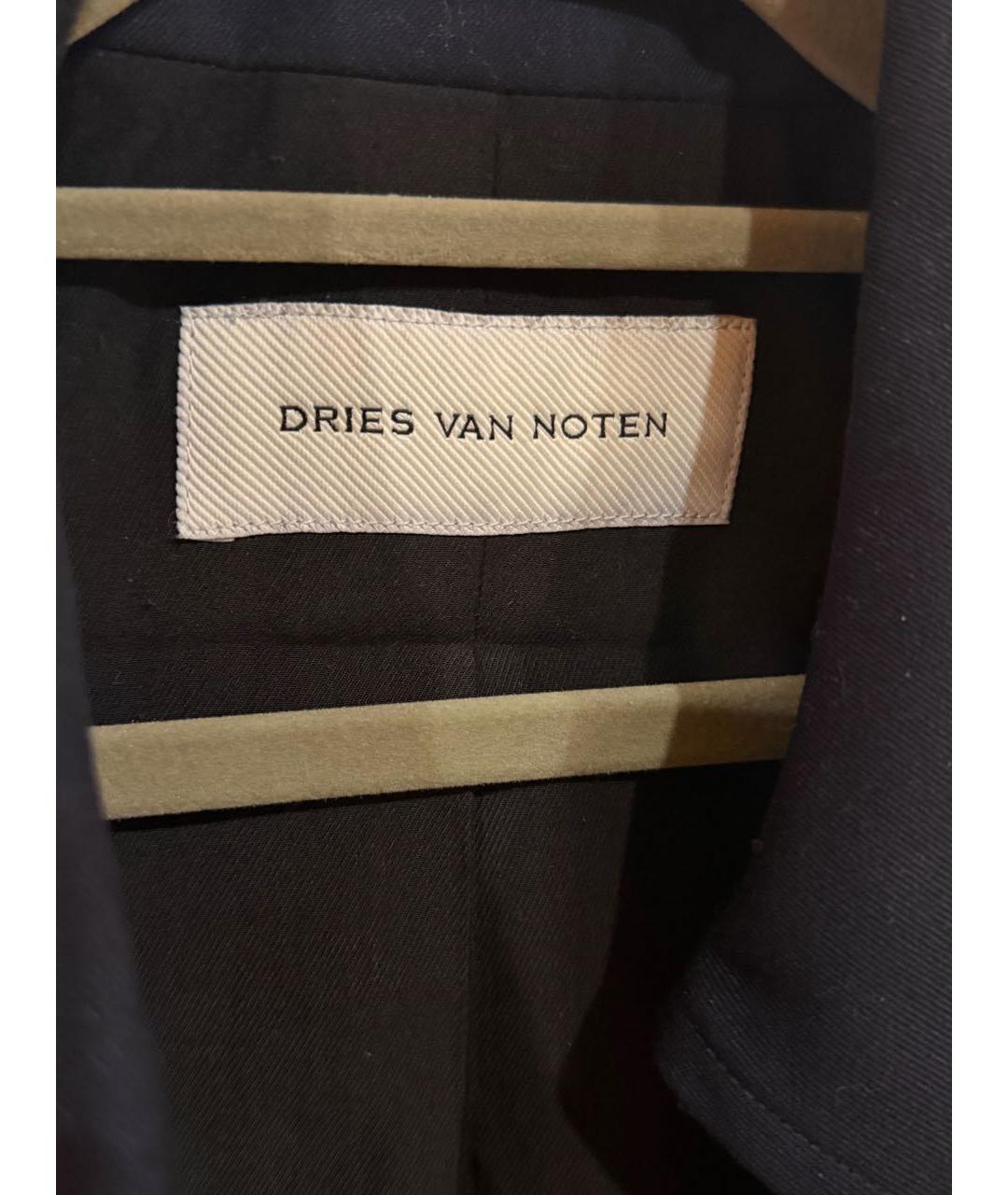 DRIES VAN NOTEN Темно-синяя шерстяная куртка, фото 3