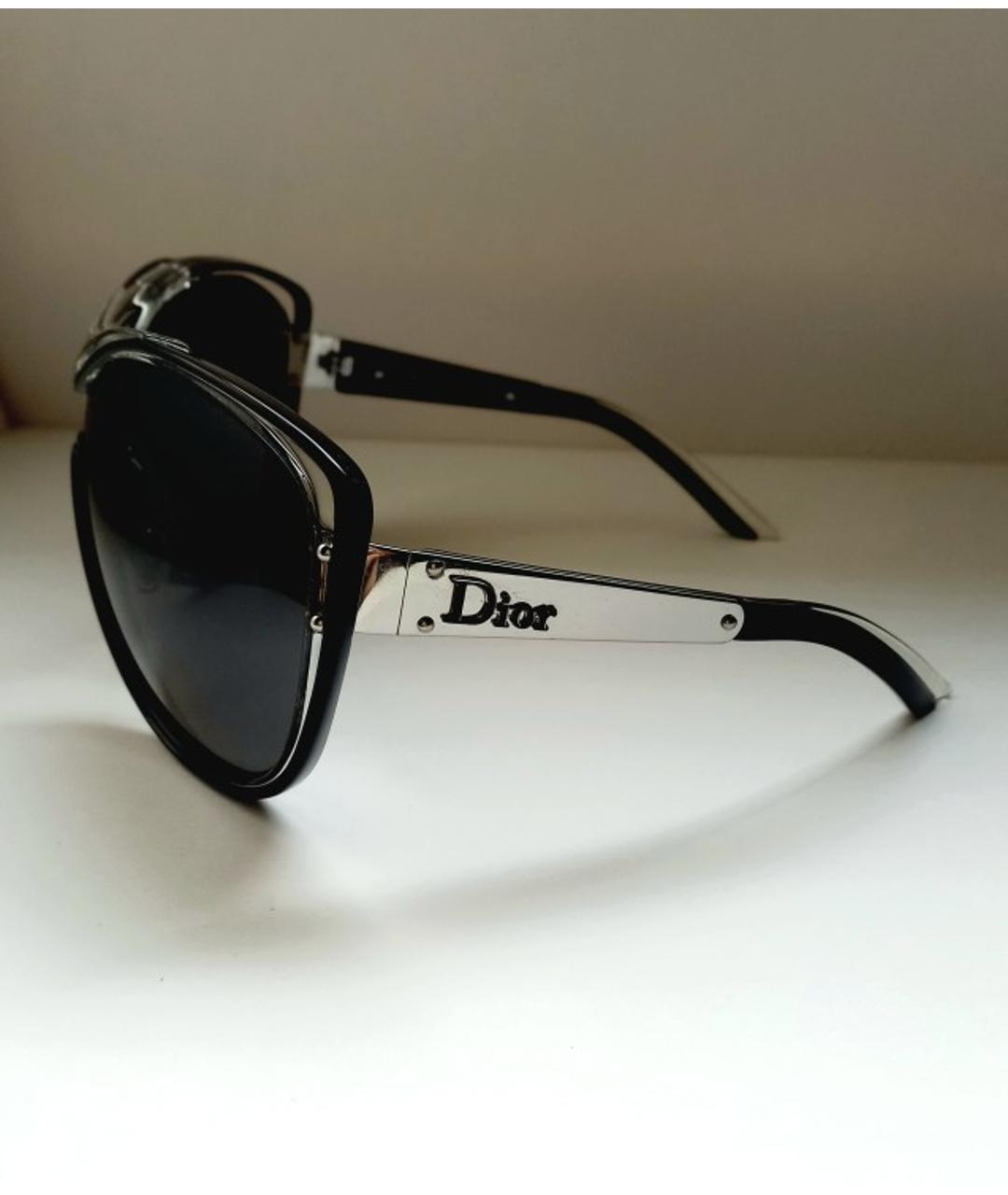 CHRISTIAN DIOR PRE-OWNED Черные пластиковые солнцезащитные очки, фото 2