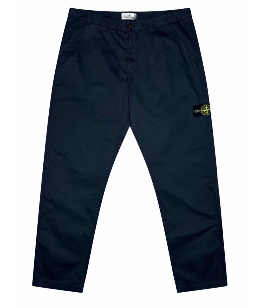 STONE ISLAND Темно-синие повседневные брюки, фото 1