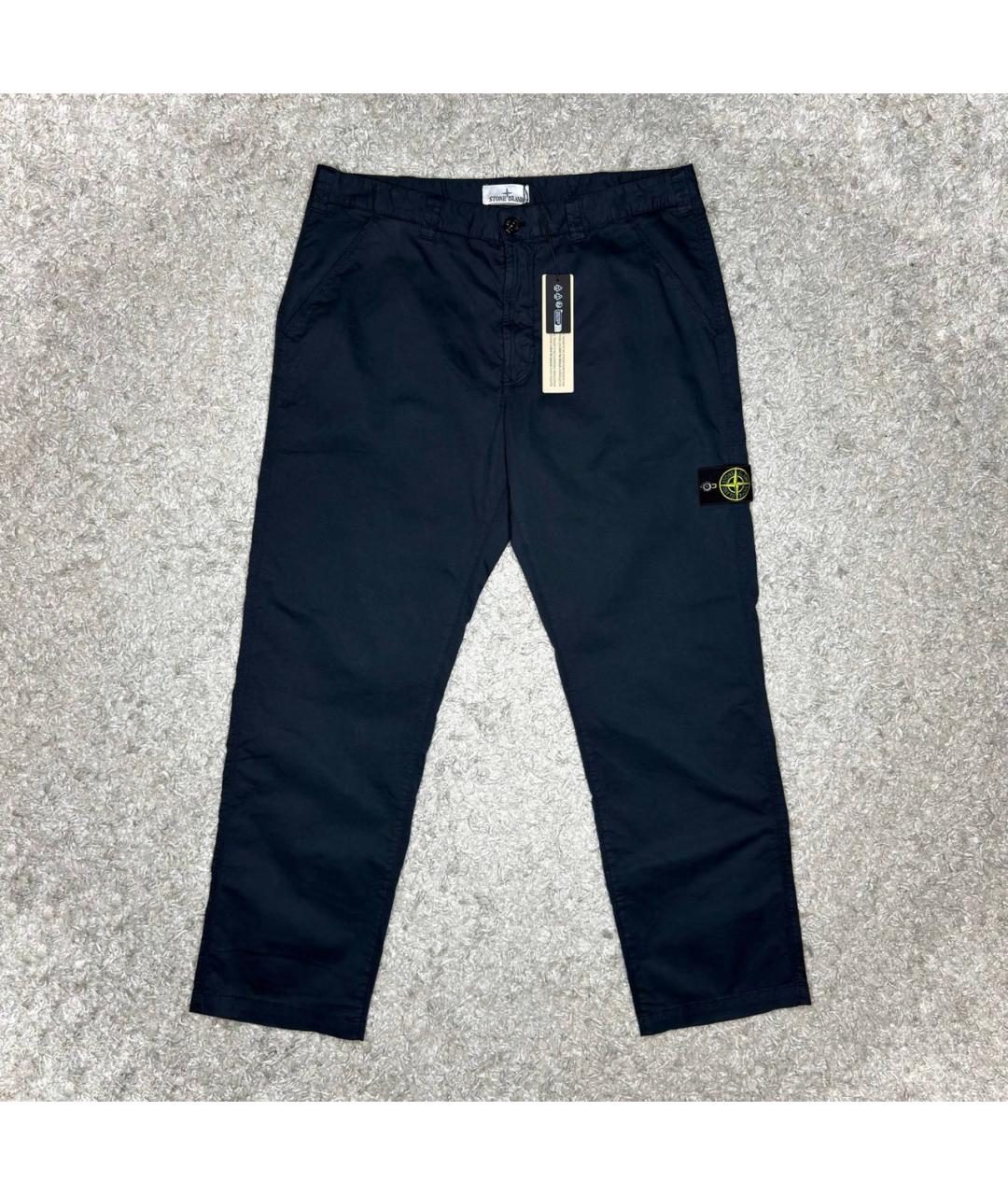 STONE ISLAND Темно-синие повседневные брюки, фото 3