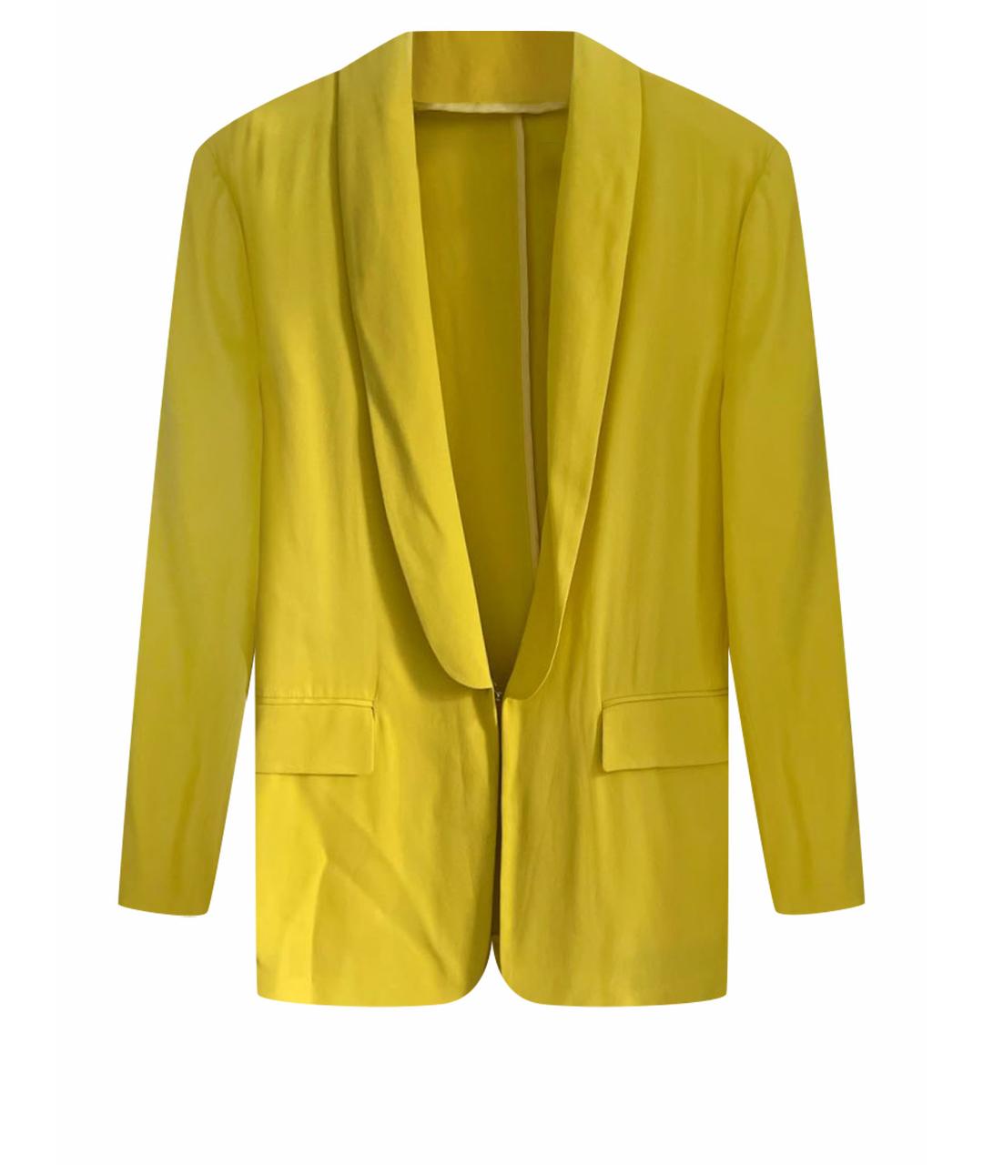 MSGM Желтый вискозный жакет/пиджак, фото 1