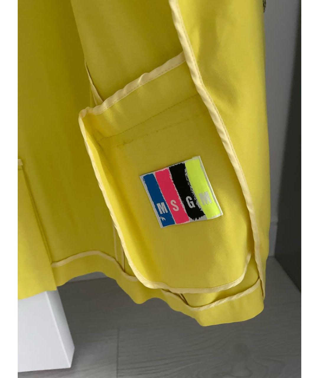 MSGM Желтый вискозный жакет/пиджак, фото 3