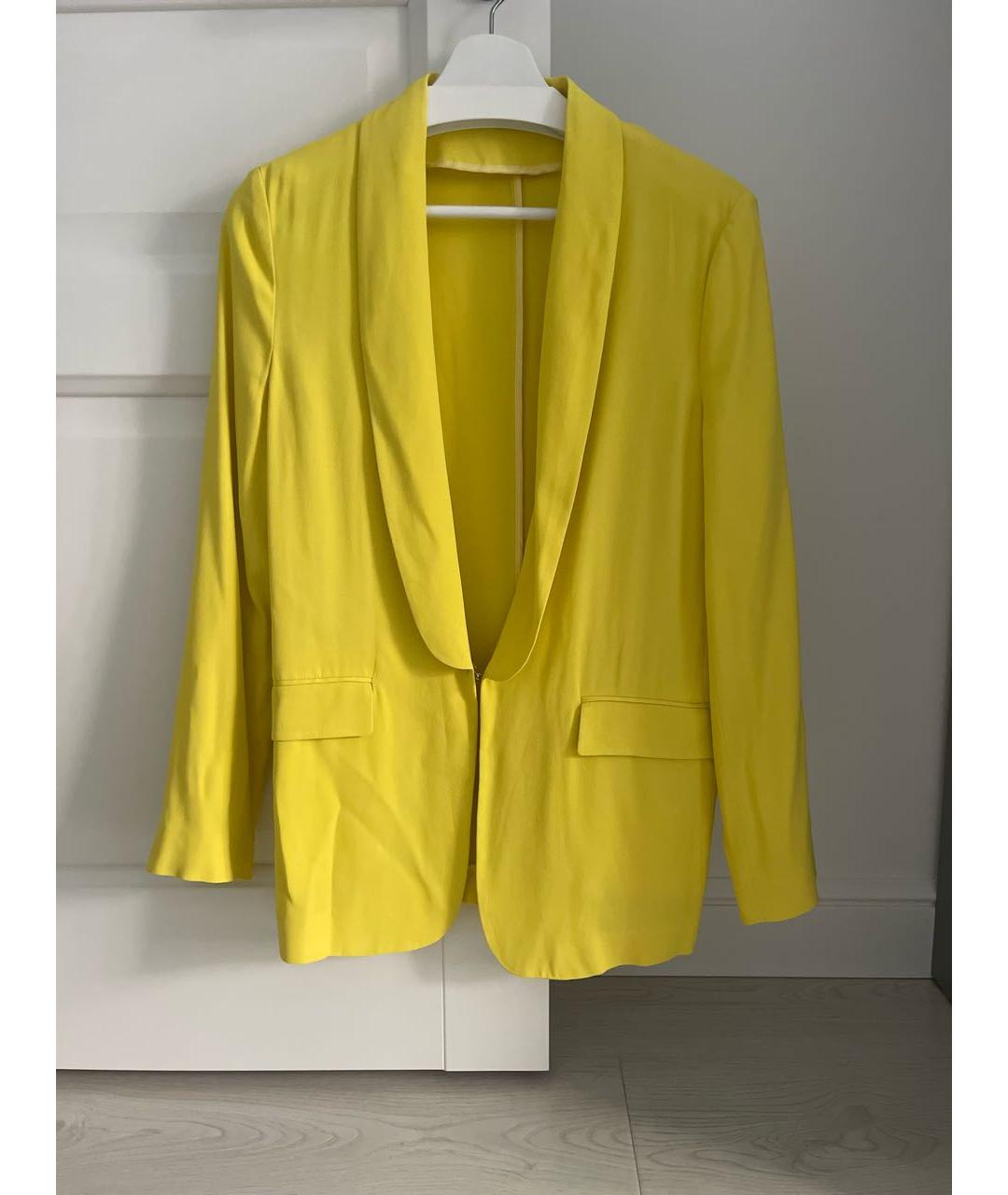 MSGM Желтый вискозный жакет/пиджак, фото 5