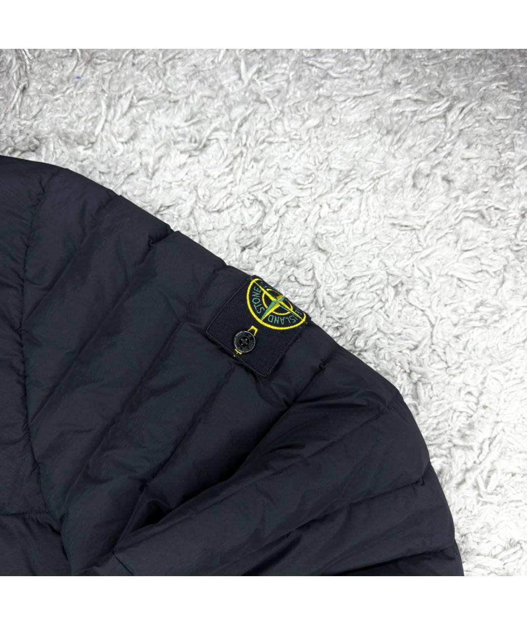 STONE ISLAND Черный пуховик, фото 2