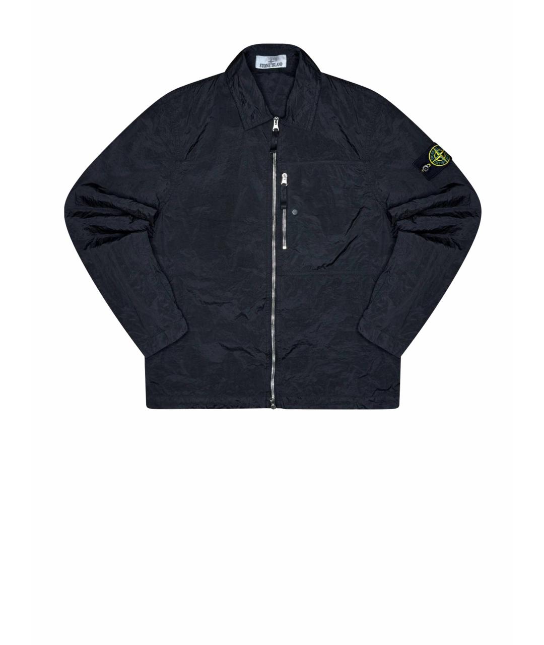 STONE ISLAND Черная нейлоновая куртка, фото 1
