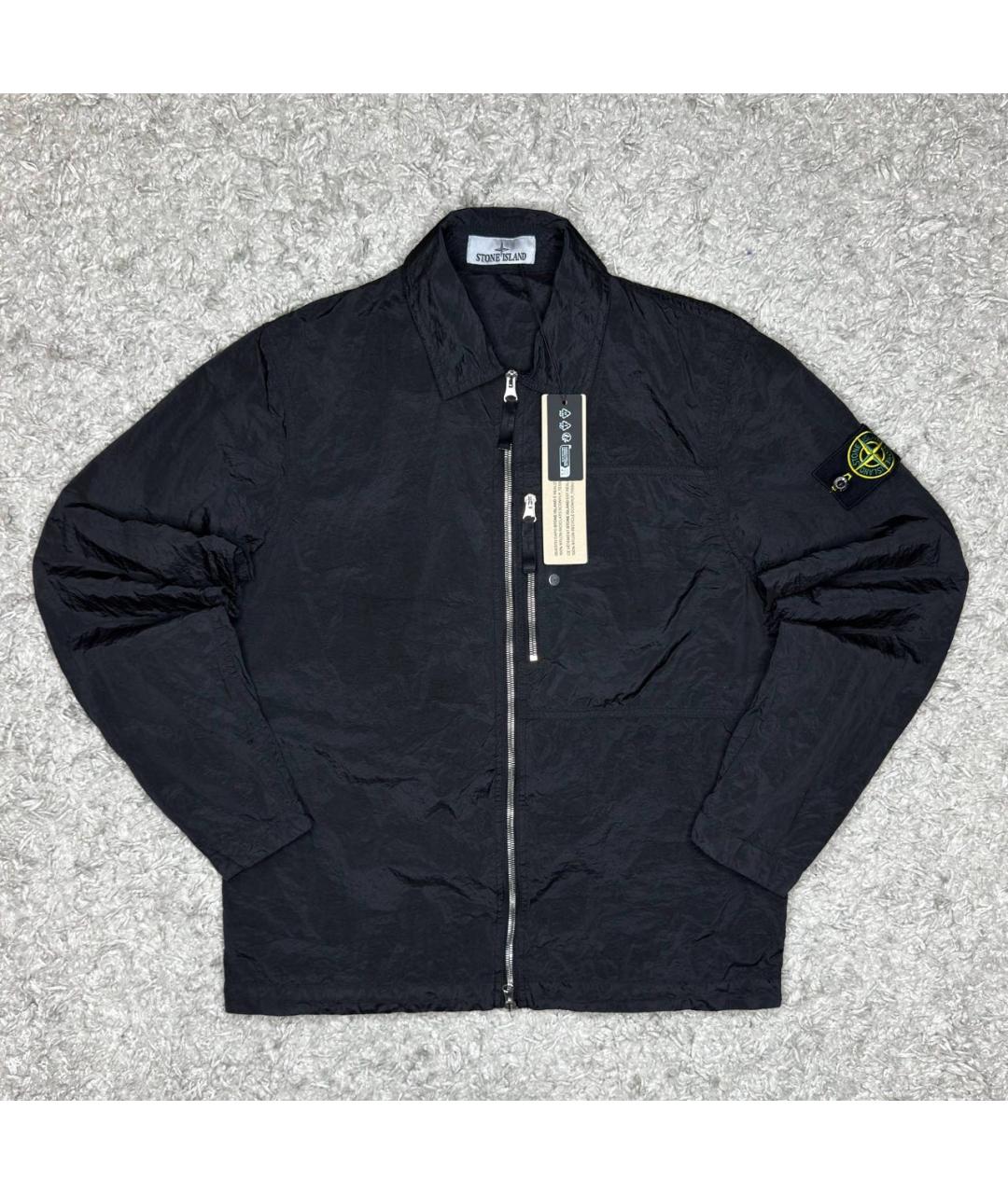 STONE ISLAND Черная нейлоновая куртка, фото 6