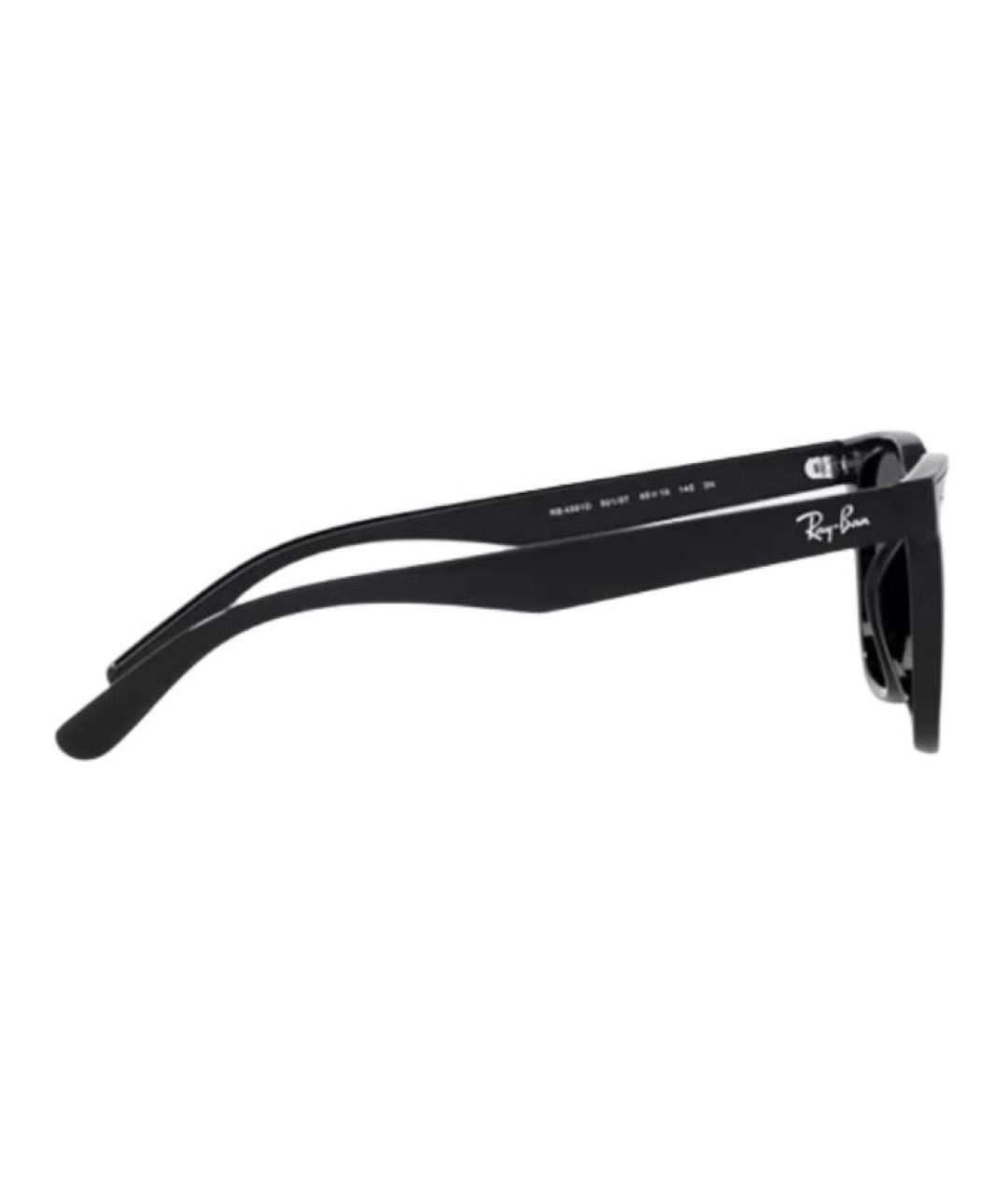 RAY BAN Черные пластиковые солнцезащитные очки, фото 3