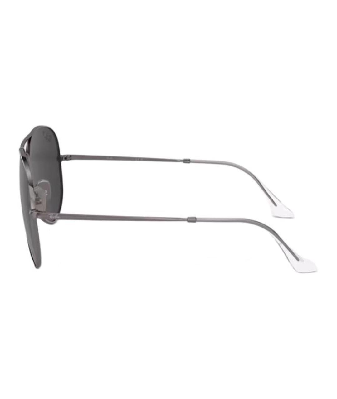 RAY BAN Серебряные металлические солнцезащитные очки, фото 3