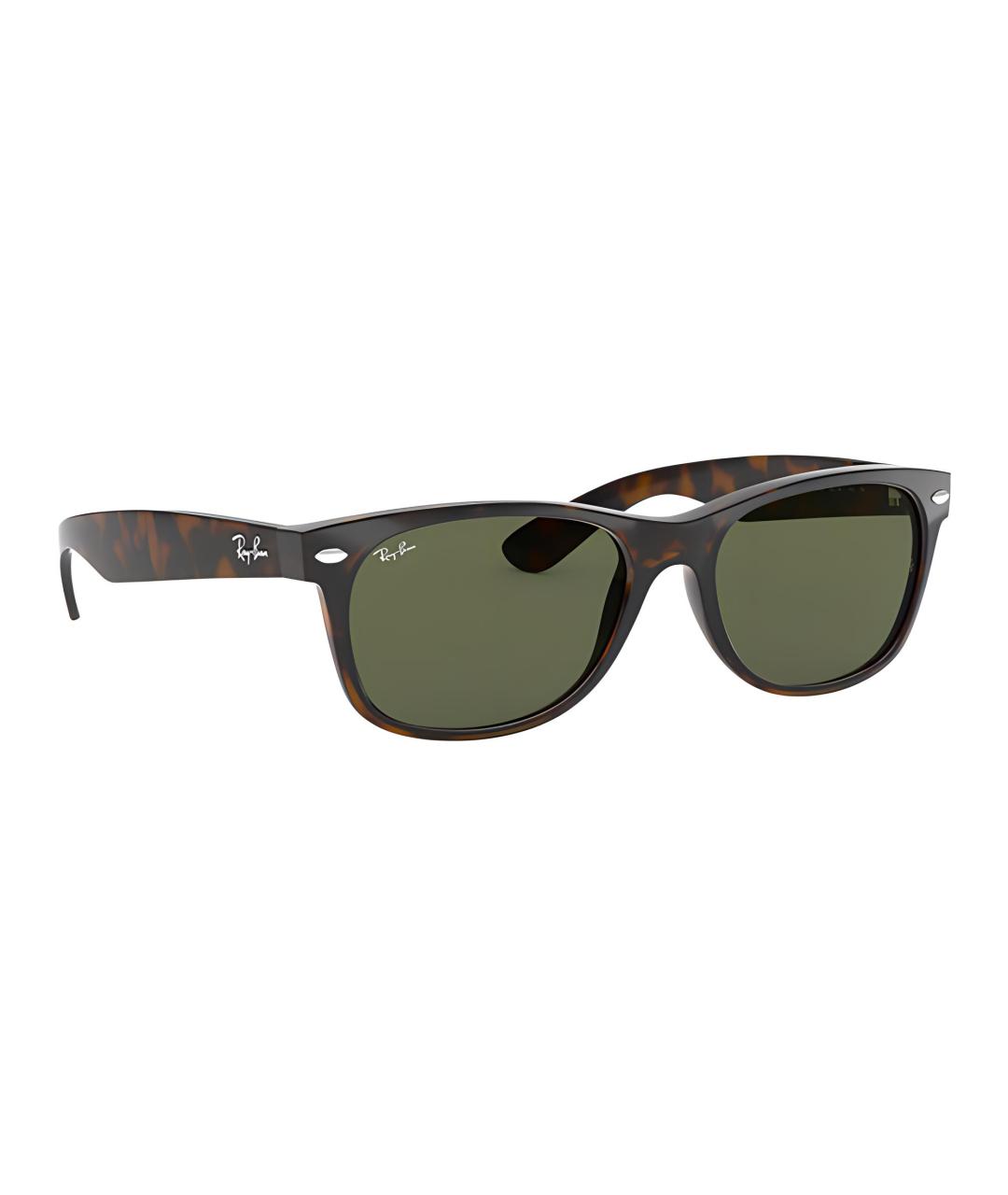 RAY BAN Коричневые пластиковые солнцезащитные очки, фото 3