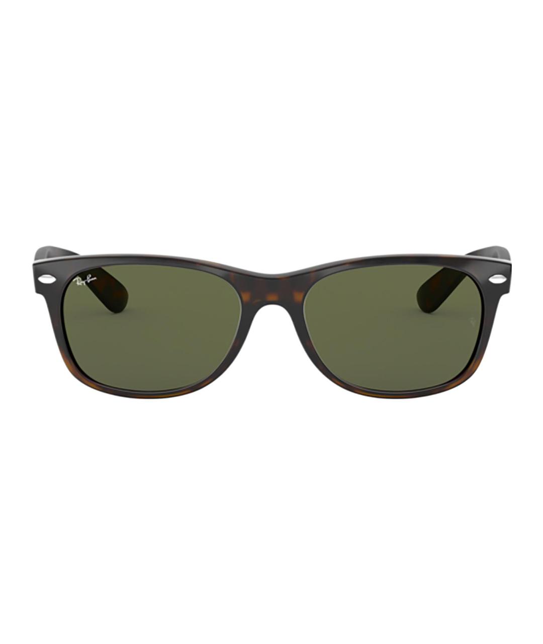 RAY BAN Коричневые пластиковые солнцезащитные очки, фото 2