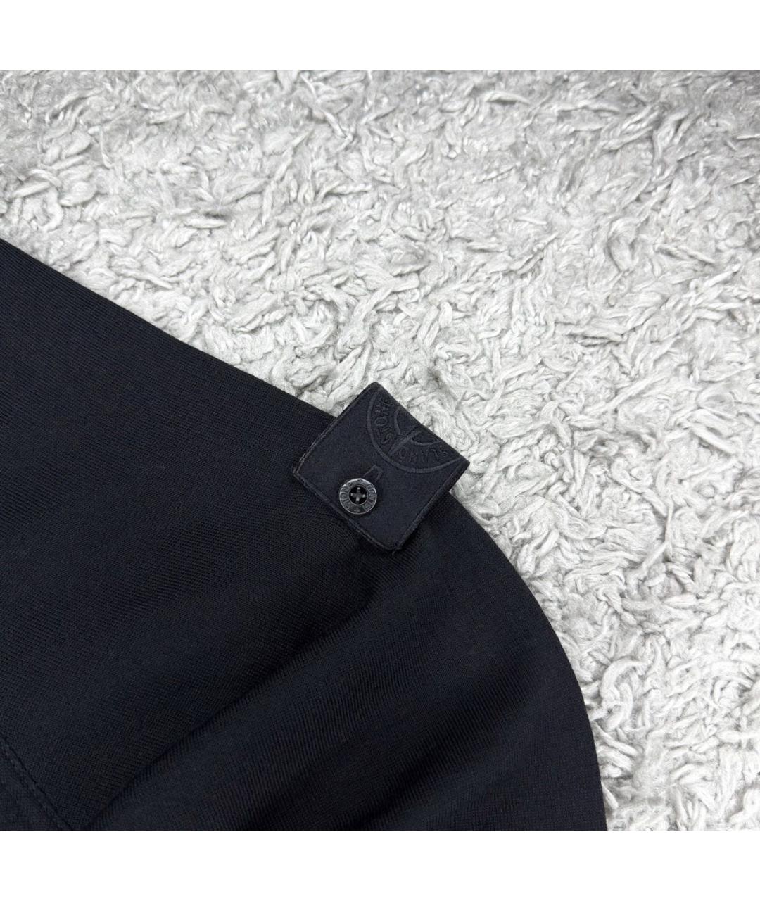 STONE ISLAND Черная шерстяная водолазка, фото 2
