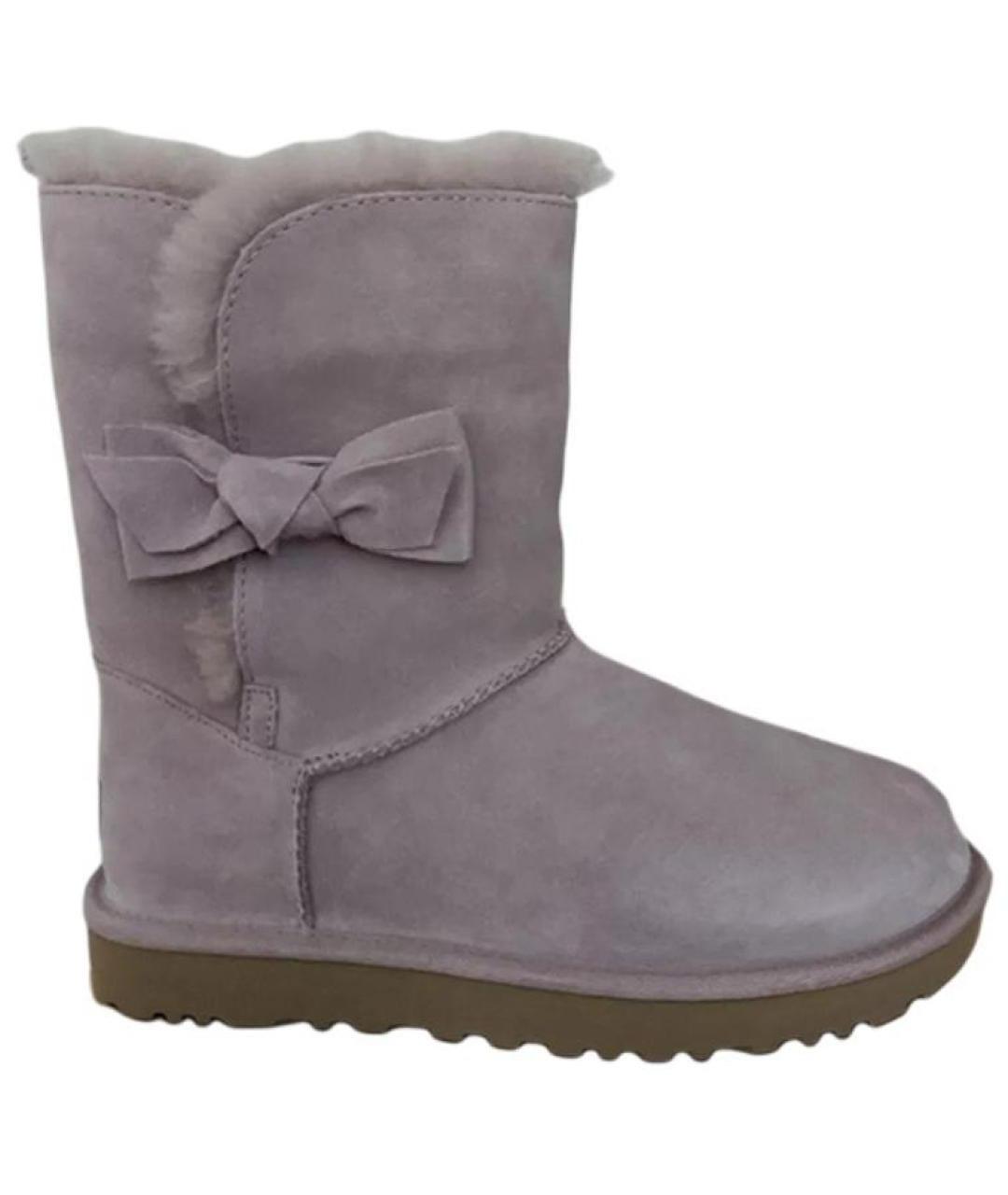 UGG Фиолетовые замшевые ботинки, фото 1