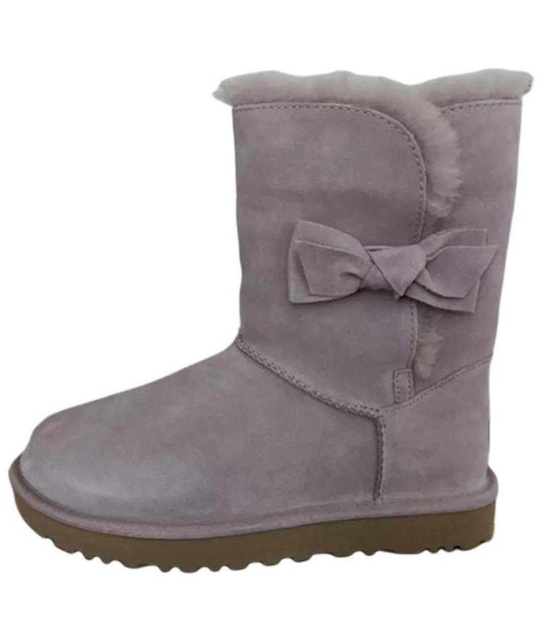 UGG Фиолетовые замшевые ботинки, фото 4