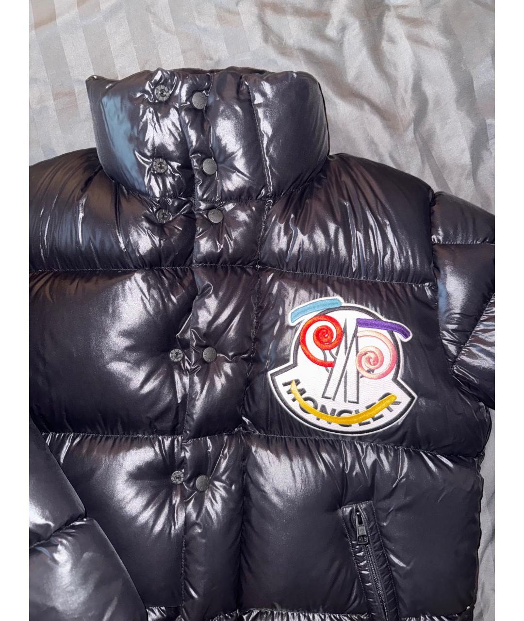 MONCLER Черный нейлоновый пуховик, фото 8