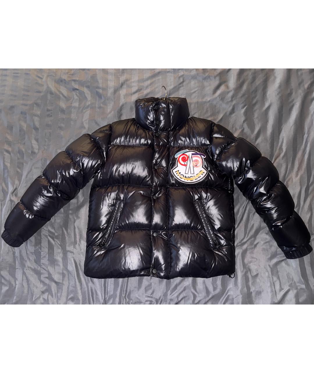 MONCLER Черный нейлоновый пуховик, фото 10