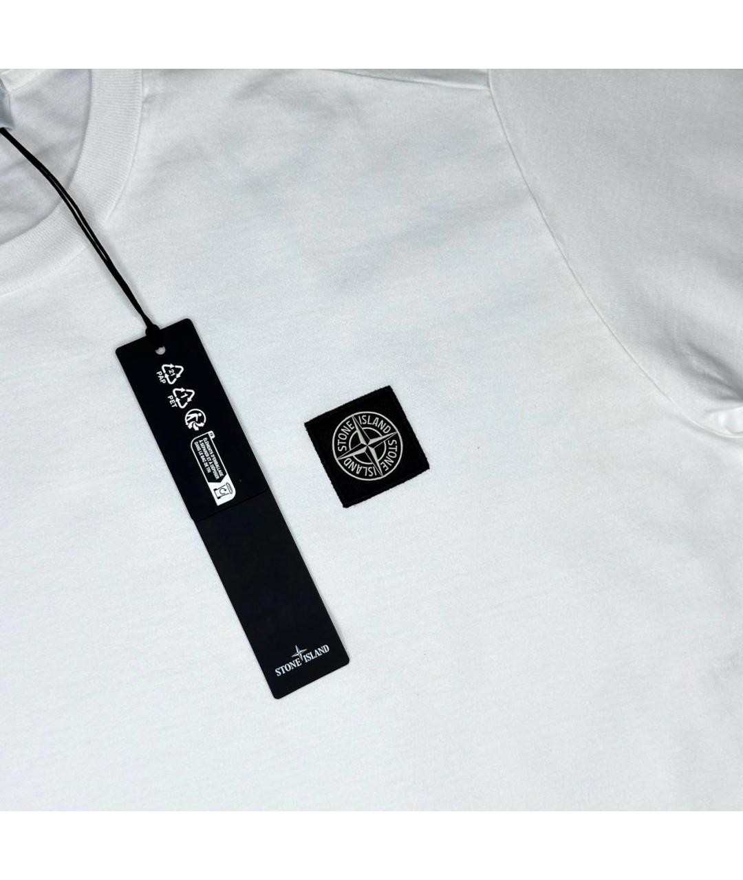 STONE ISLAND Белая футболка, фото 2