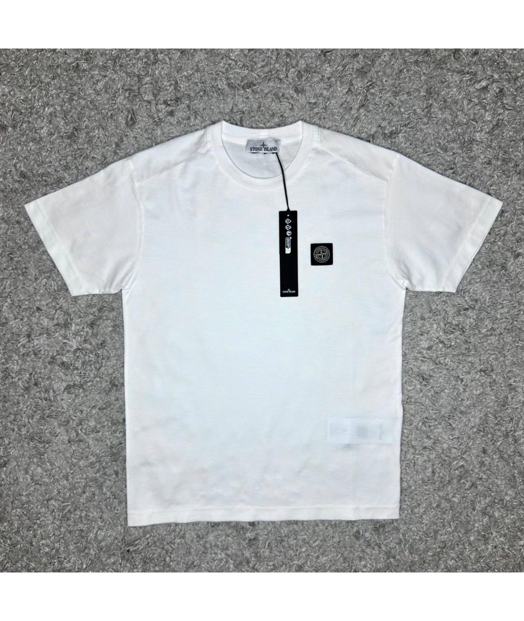 STONE ISLAND Белая футболка, фото 6