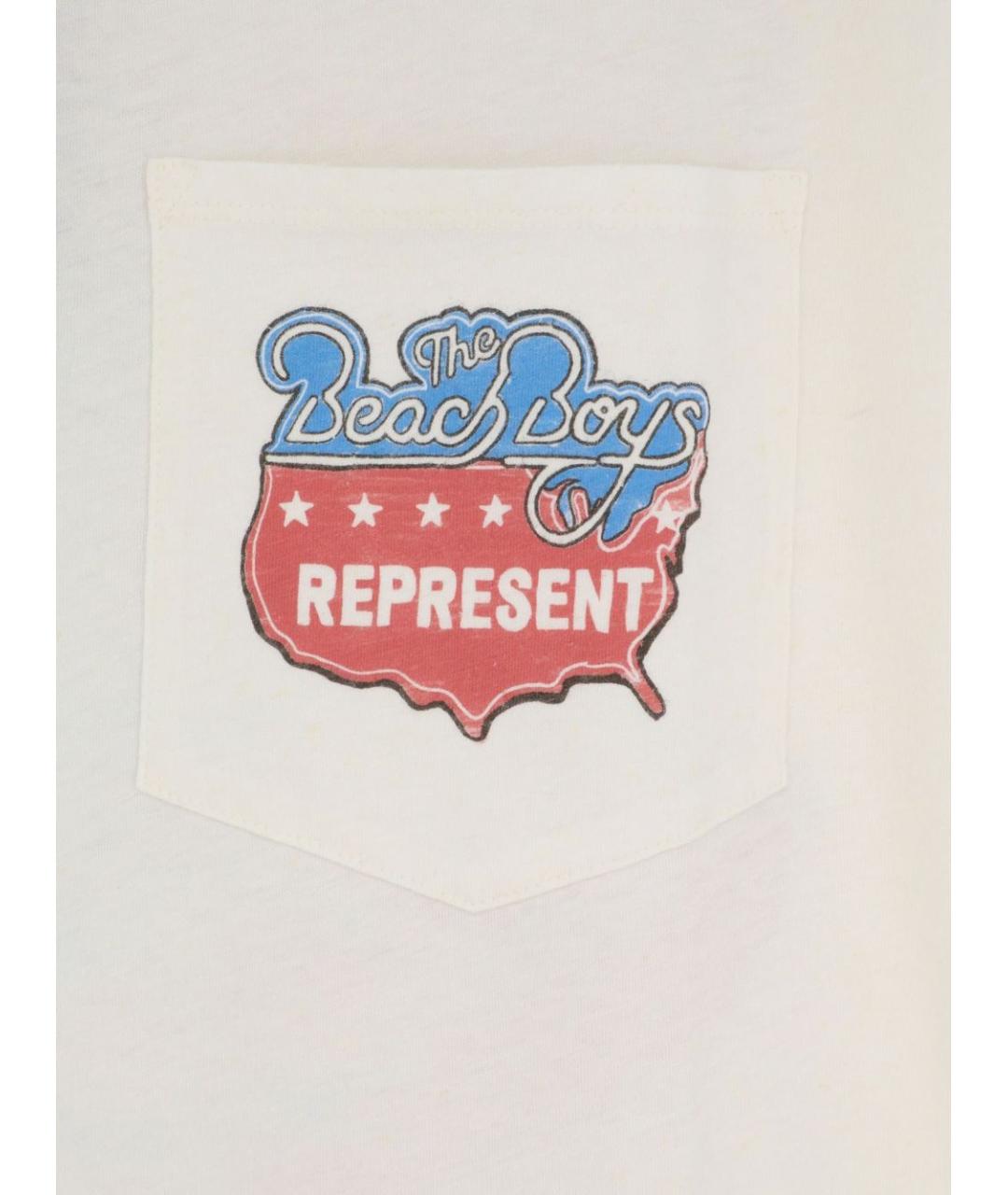 REPRESENT Белая хлопковая футболка, фото 2
