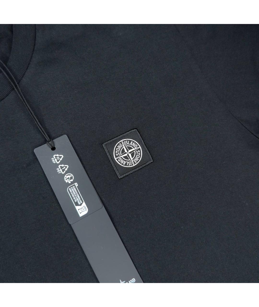 STONE ISLAND Черная футболка, фото 2