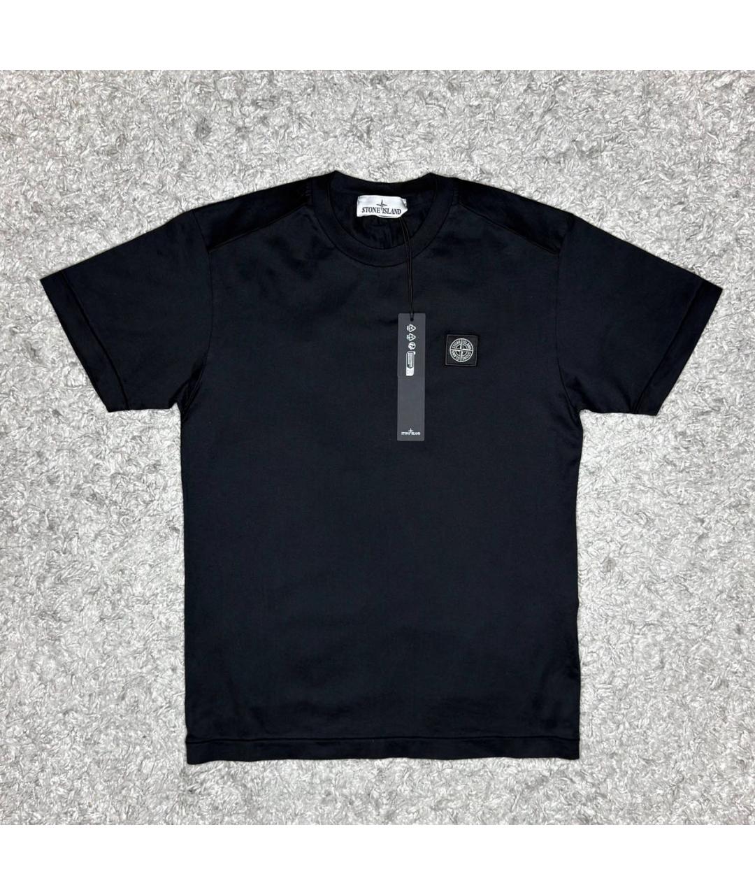 STONE ISLAND Черная футболка, фото 6