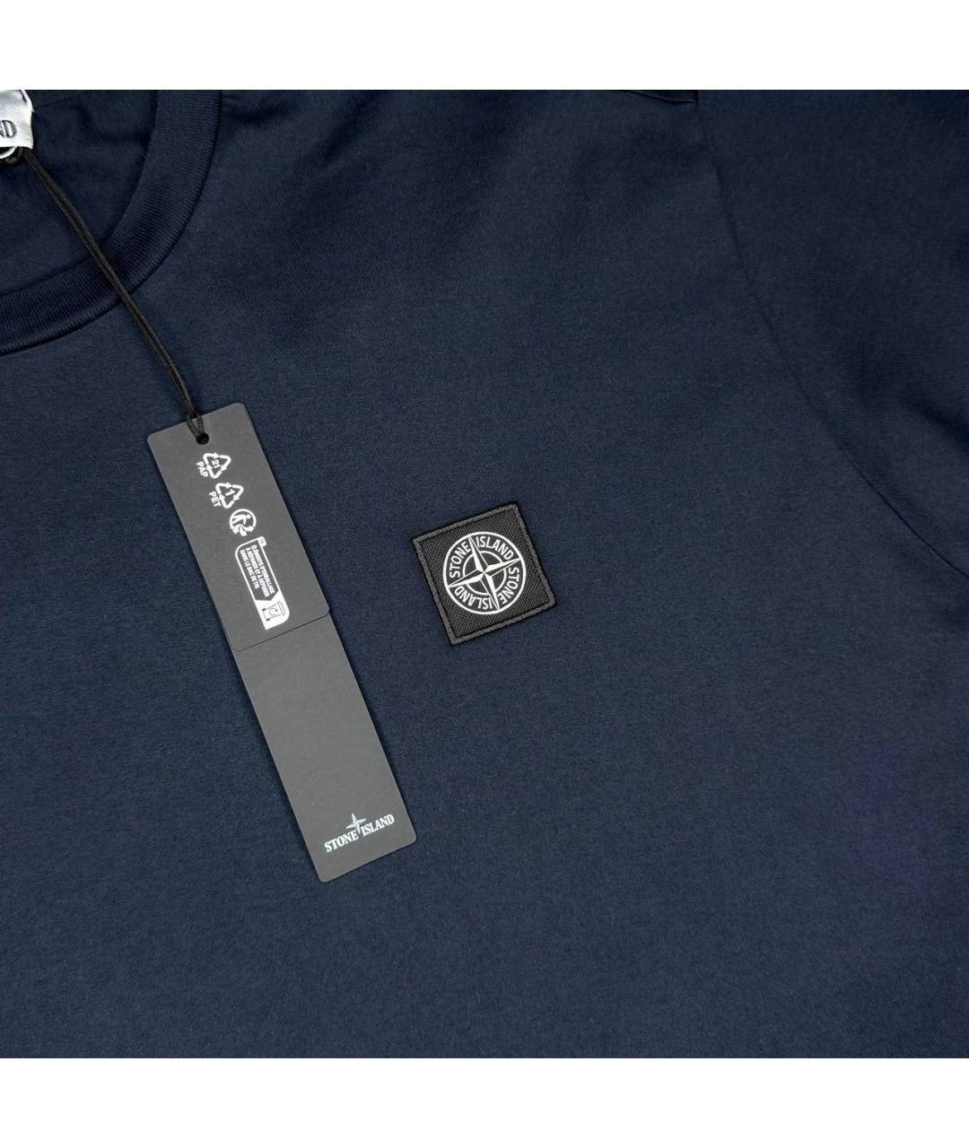 STONE ISLAND Темно-синяя футболка, фото 2