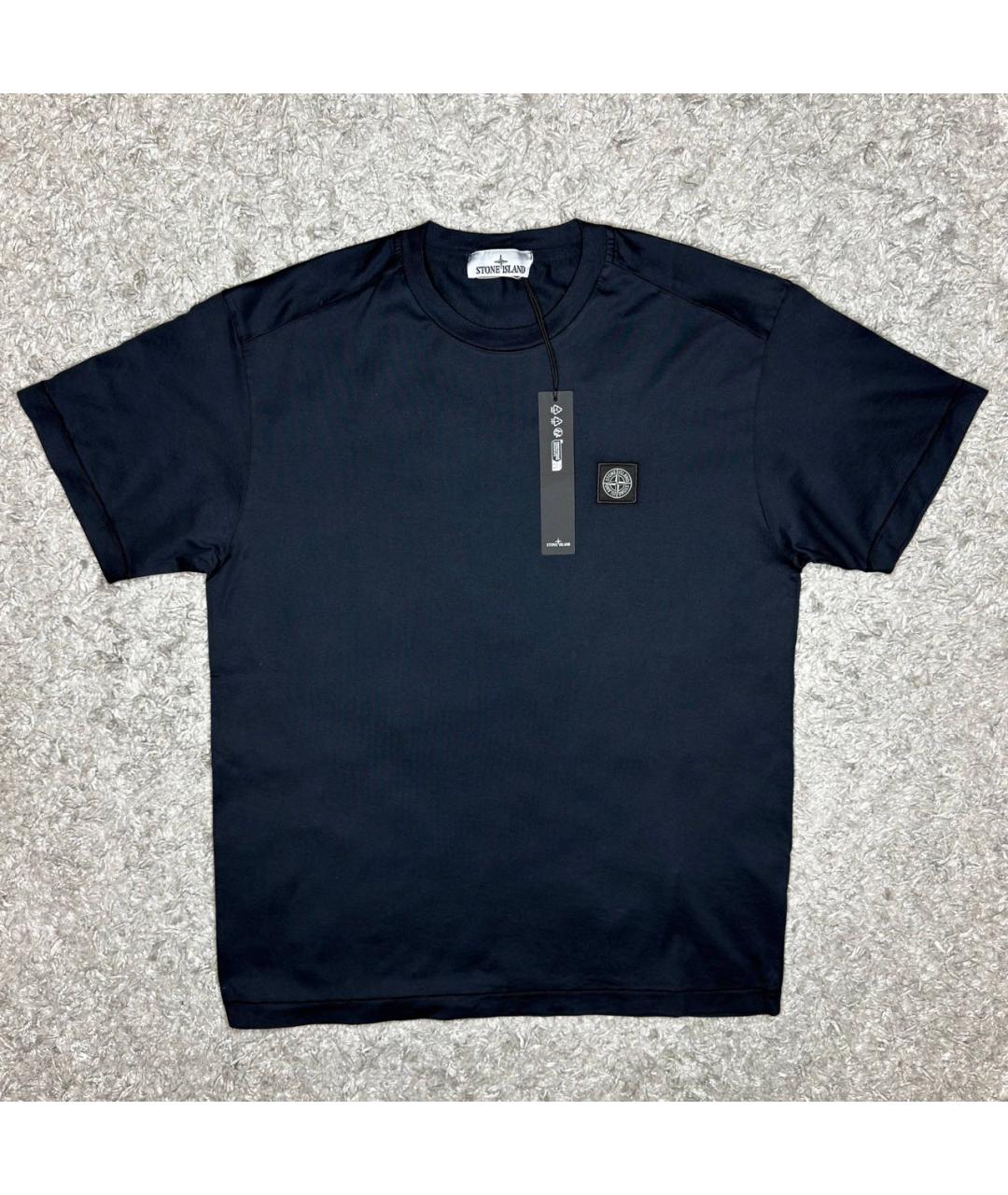 STONE ISLAND Темно-синяя футболка, фото 6