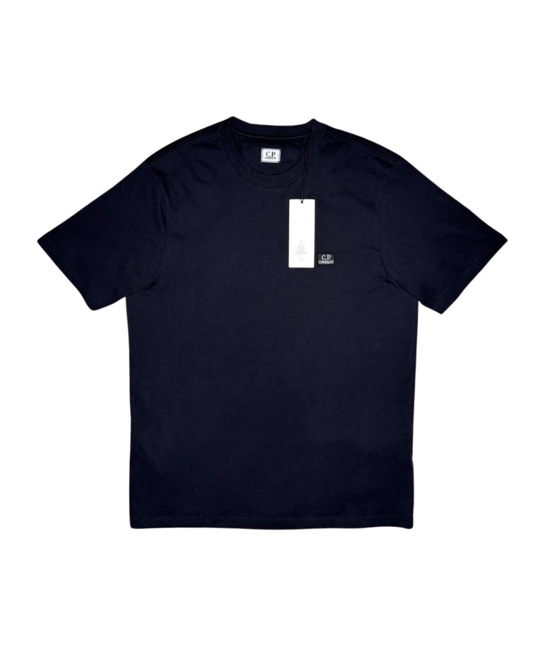 CP COMPANY Темно-синяя хлопковая футболка, фото 1