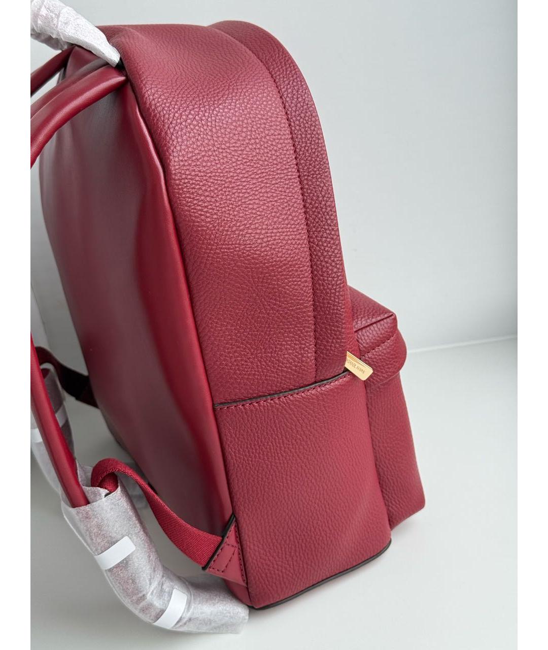 MICHAEL KORS Бордовый рюкзак из искусственной кожи, фото 6