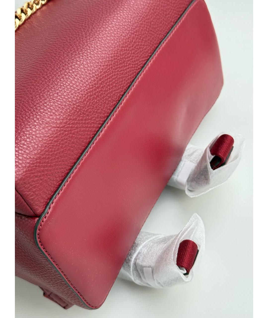 MICHAEL KORS Бордовый рюкзак из искусственной кожи, фото 7