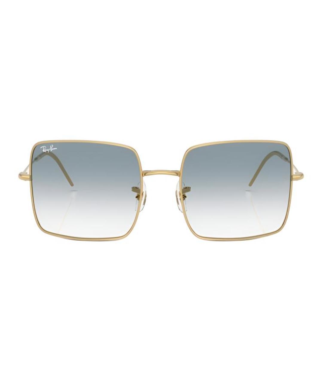 RAY BAN Золотые металлические солнцезащитные очки, фото 2
