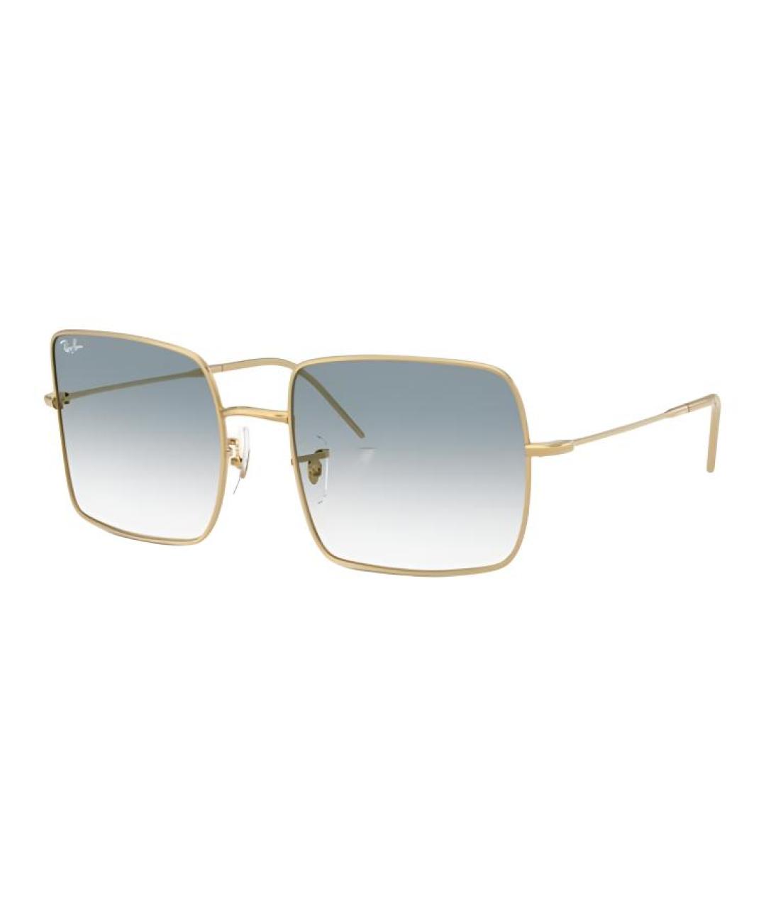 RAY BAN Золотые металлические солнцезащитные очки, фото 1