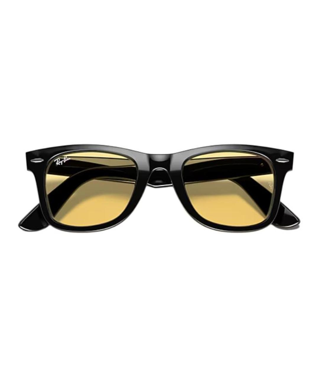 RAY BAN Черные пластиковые солнцезащитные очки, фото 3