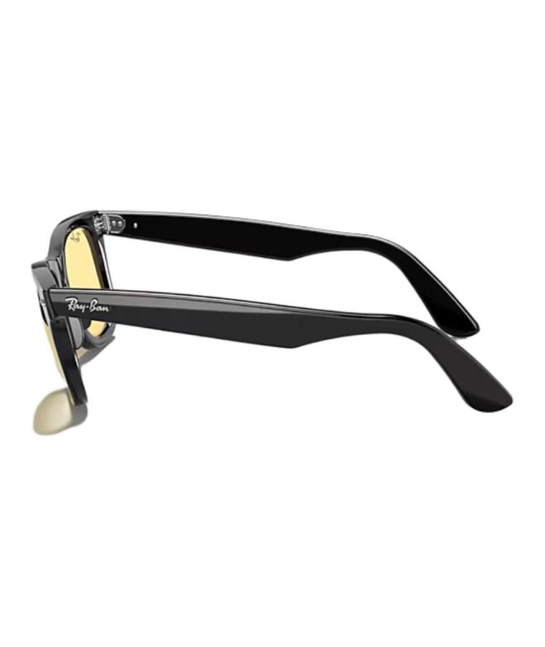RAY BAN Черные пластиковые солнцезащитные очки, фото 5