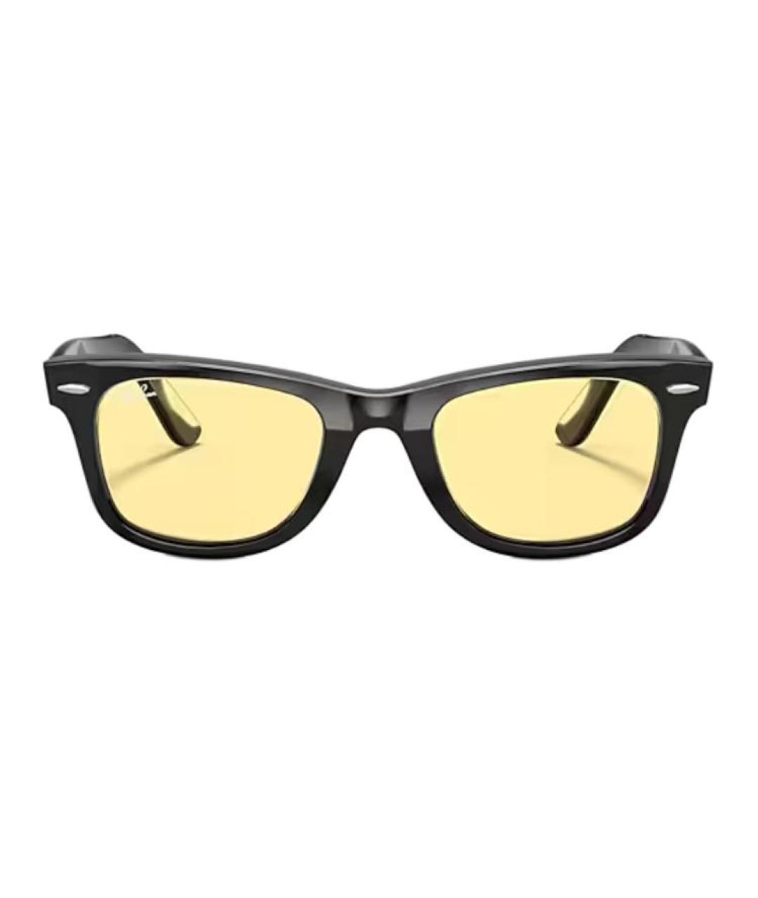 RAY BAN Черные пластиковые солнцезащитные очки, фото 2