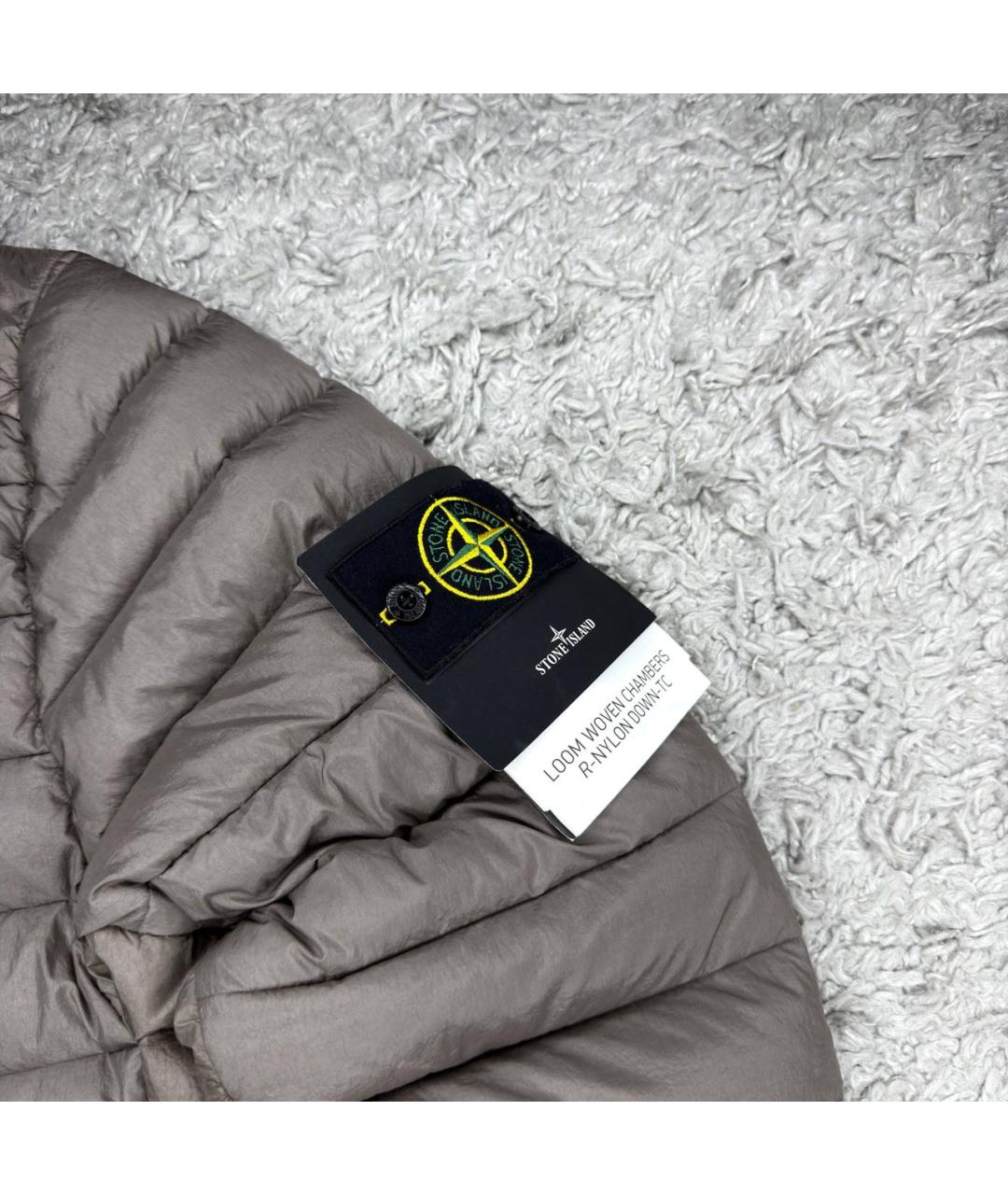 STONE ISLAND Бежевый пуховик, фото 2