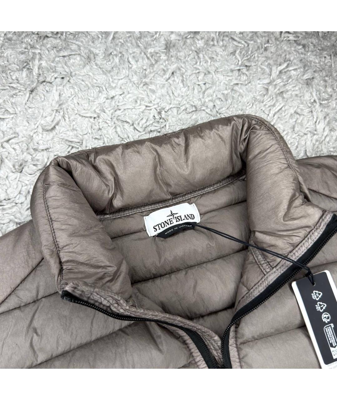 STONE ISLAND Бежевый пуховик, фото 4