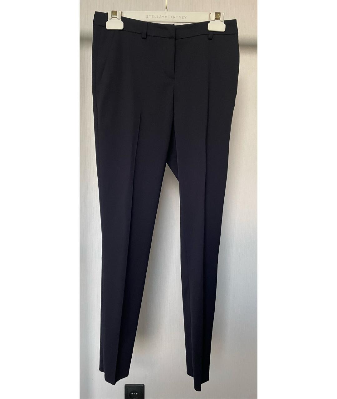 MONCLER Темно-синие шерстяные брюки узкие, фото 5